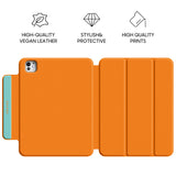 Hermes Orange - Leather Magnetic iPad Case
