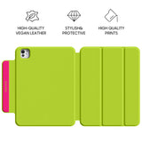 Fluorescent Green - Leather Magnetic iPad Case