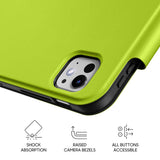 Fluorescent Green - Leather Magnetic iPad Case