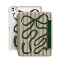 Green Ribbon - Leather Magnetic iPad Case