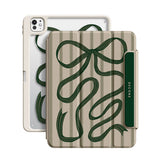 Green Ribbon - Leather Magnetic iPad Case