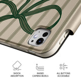 Green Ribbon - Leather Magnetic iPad Case
