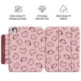 Metal Heart - Leather Magnetic iPad Case
