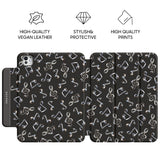 Metallic Notes - Leather Magnetic iPad Case