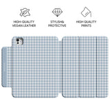 Foggy Blue - Leather Magnetic iPad Case