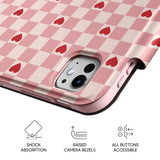 Peach Heart - Leather Magnetic iPad Case