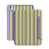 Green Purple - Leather Magnetic iPad Case