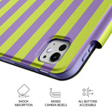 Green Purple - Leather Magnetic iPad Case