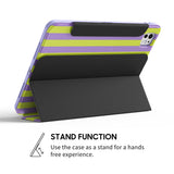 Green Purple - Leather Magnetic iPad Case