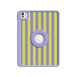 Green Purple - Leather Magnetic iPad Case