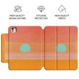 Cyan Sun - Leather Magnetic iPad Case