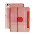Red Sun - Leather Magnetic iPad Case