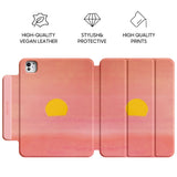Peach Sunset - Leather Magnetic iPad Case