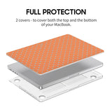 Orange Blue - Clear MacBook Case