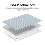 Foggy Blue - Clear MacBook Case