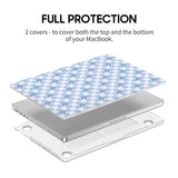 Blue Flowers - Clear MacBook Case