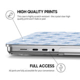 Blue Flowers - Clear MacBook Case