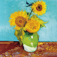 Vase with Three Sunflowers