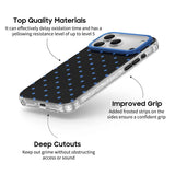 Blue Black - Clear iPhone Case