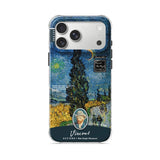 Road with Cypress and Star - Clear iPhone Case