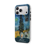 Road with Cypress and Star - Clear iPhone Case