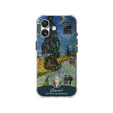 Road with Cypress and Star - Clear iPhone Case
