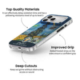 Road with Cypress and Star - Clear iPhone Case