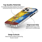 Wheat Field with Crows - Clear iPhone Case