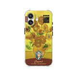 Vase with Twelve Sunflowers - Clear iPhone Case
