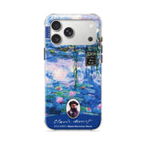 Blue Water Lilies and Willow - Clear iPhone Case