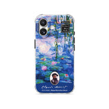Blue Water Lilies and Willow - Clear iPhone Case