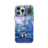 Blue Water Lilies and Willow - Clear iPhone Case