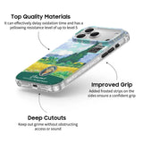 Wheat Field with Cypresses - Clear iPhone Case