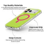 Fluorescent Green - Clear iPhone Case