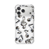 Metallic Notes - Clear iPhone Case