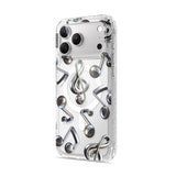 Metallic Notes - Clear iPhone Case