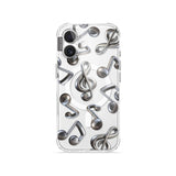 Metallic Notes - Clear iPhone Case