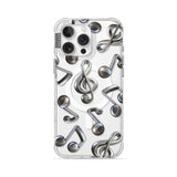 Metallic Notes - Clear iPhone Case