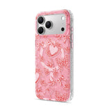 Pink Romance - Clear iPhone Case (Glitter)