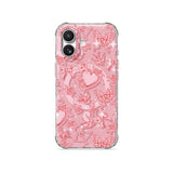 Pink Romance - Clear iPhone Case (Glitter)