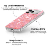 Pink Romance - Clear iPhone Case (Glitter)