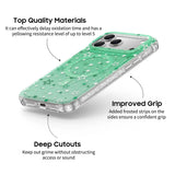 Mints - Clear iPhone Case (Glitter)