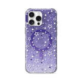 Purple Mist - Clear iPhone Case (Glitter)