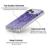 Purple Mist - Clear iPhone Case (Glitter)