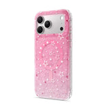 Peach Star - Clear iPhone Case (Glitter)