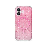 Peach Star - Clear iPhone Case (Glitter)