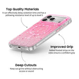 Peach Star - Clear iPhone Case (Glitter)