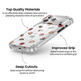Holly＆Poinsettia - Clear iPhone Case