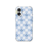 Blue Flowers - Clear iPhone Case