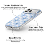 Blue Flowers - Clear iPhone Case